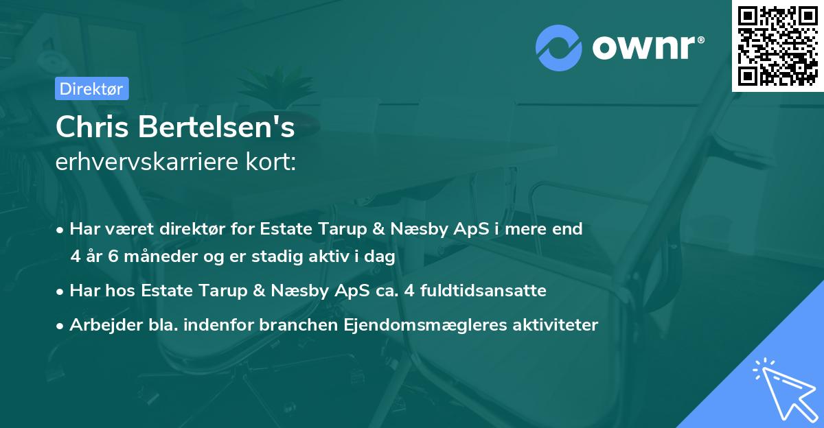 Chris Bertelsen's erhvervskarriere kort