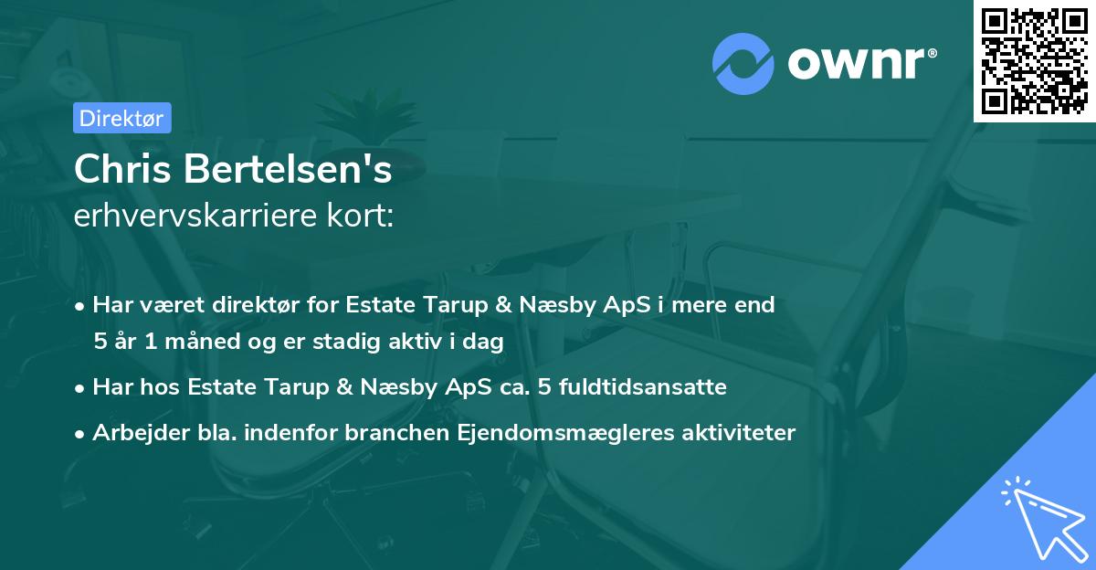 Chris Bertelsen's erhvervskarriere kort