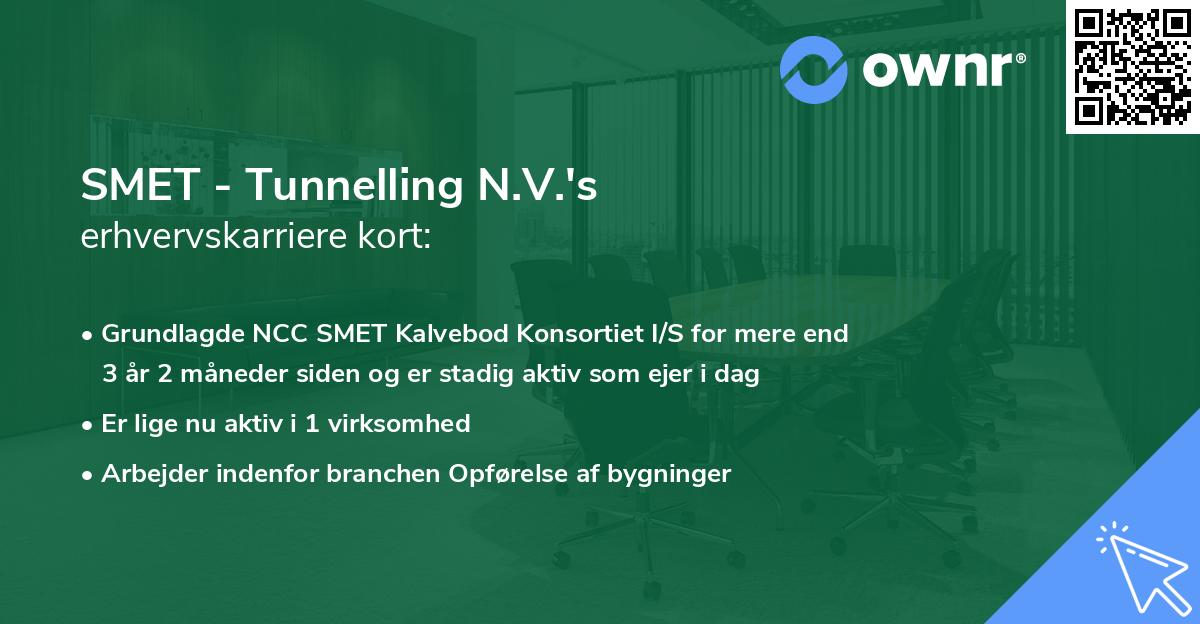 SMET - Tunnelling N.V.'s erhvervskarriere kort