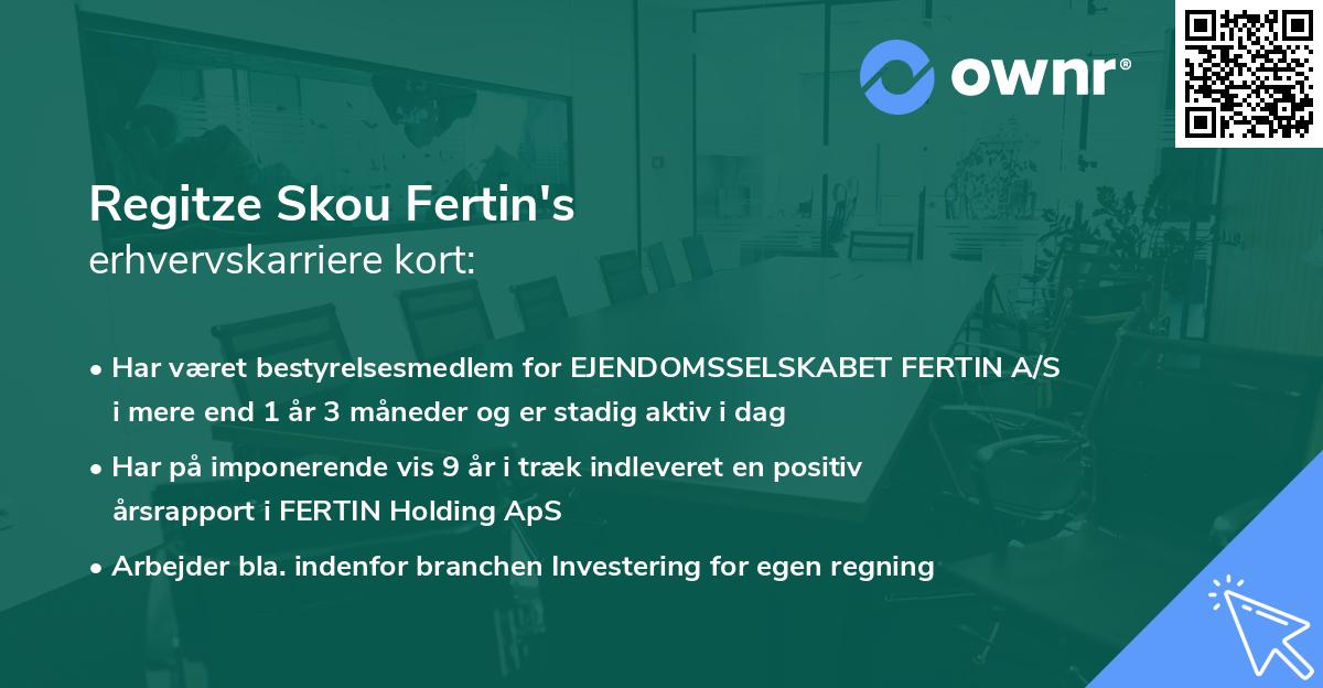 Regitze Skou Fertin's erhvervskarriere kort
