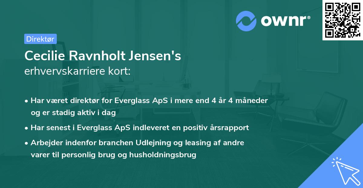 Cecilie Ravnholt Jensen's erhvervskarriere kort