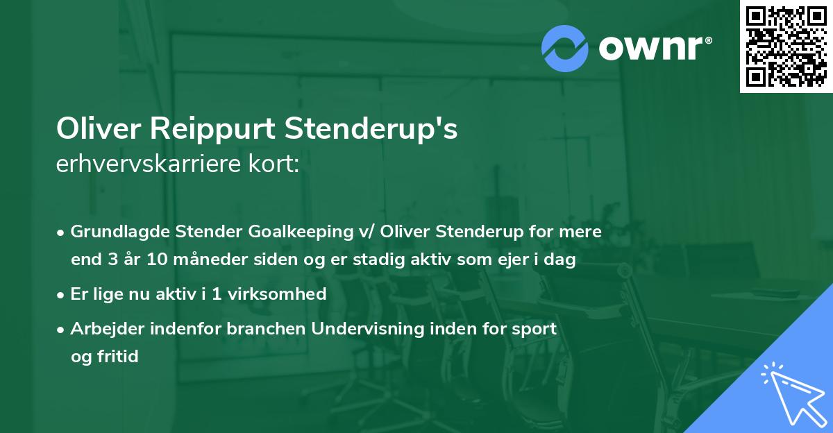 Oliver Reippurt Stenderup's erhvervskarriere kort