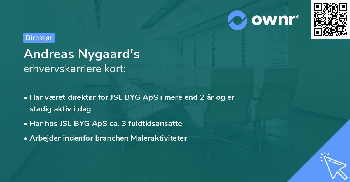 Andreas Nygaard's erhvervskarriere kort