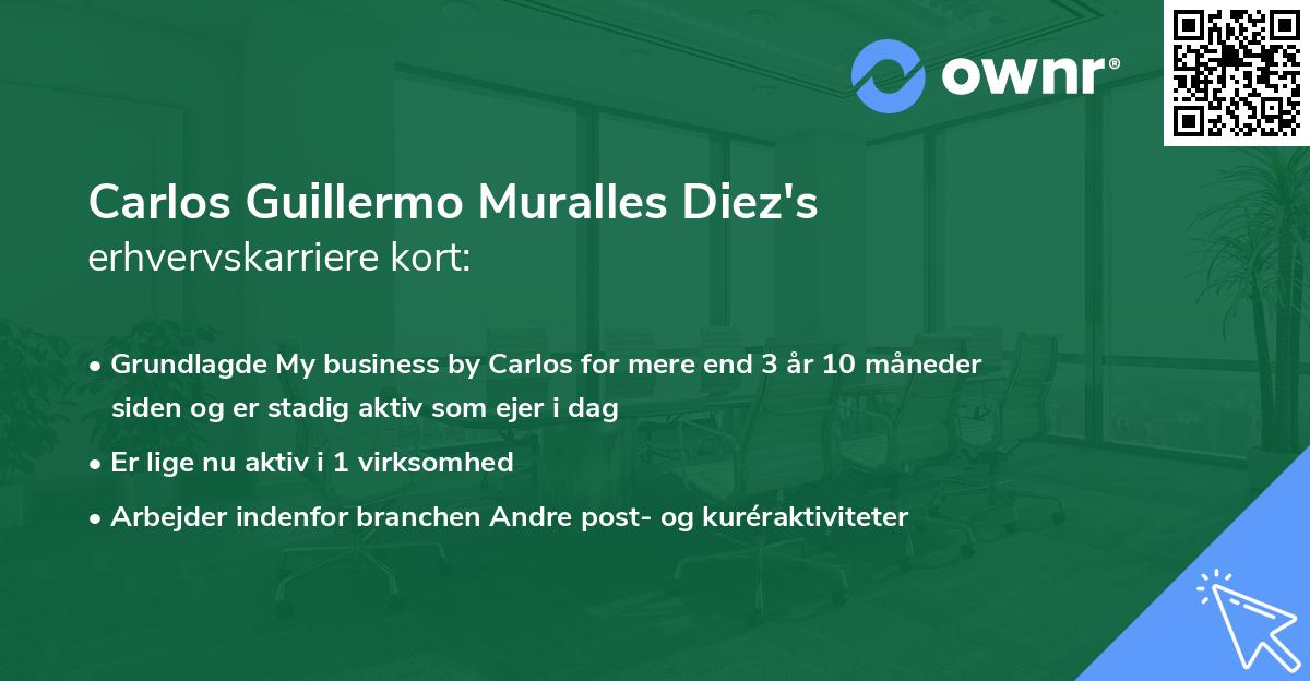 Carlos Guillermo Muralles Diez's erhvervskarriere kort