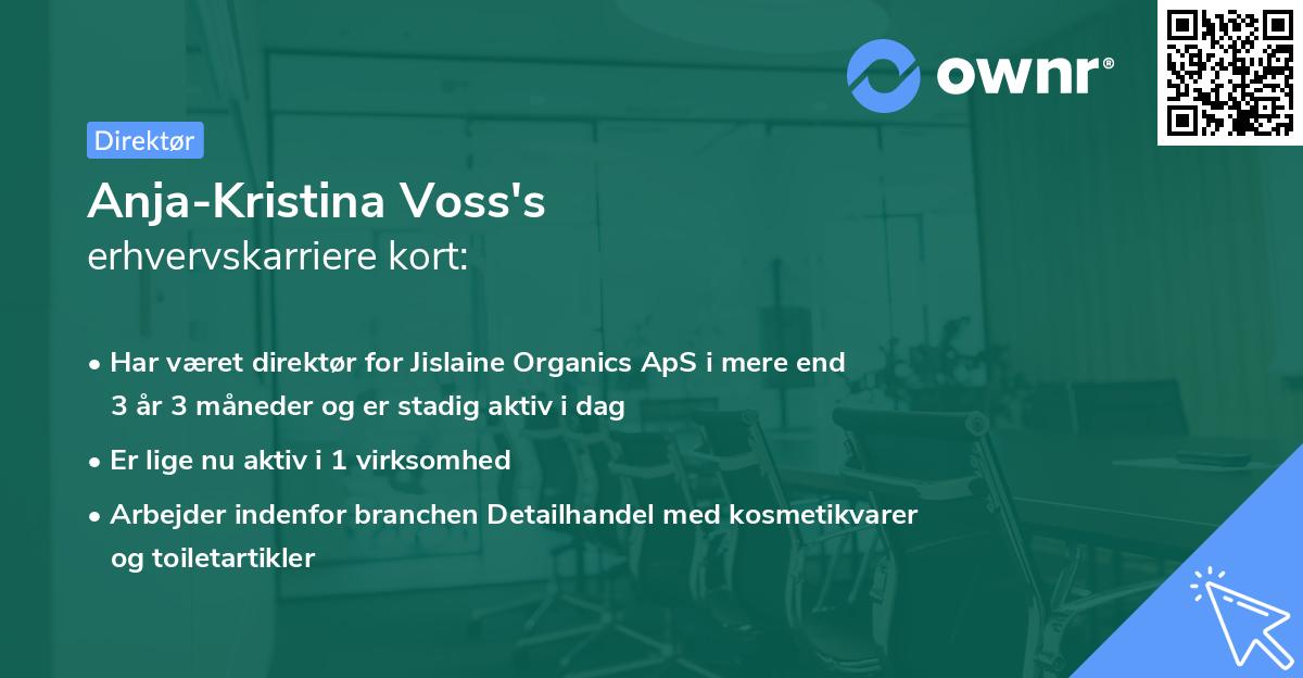 Anja-Kristina Voss's erhvervskarriere kort