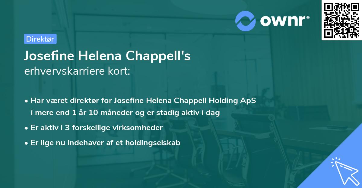 Josefine Helena Chappell's erhvervskarriere kort