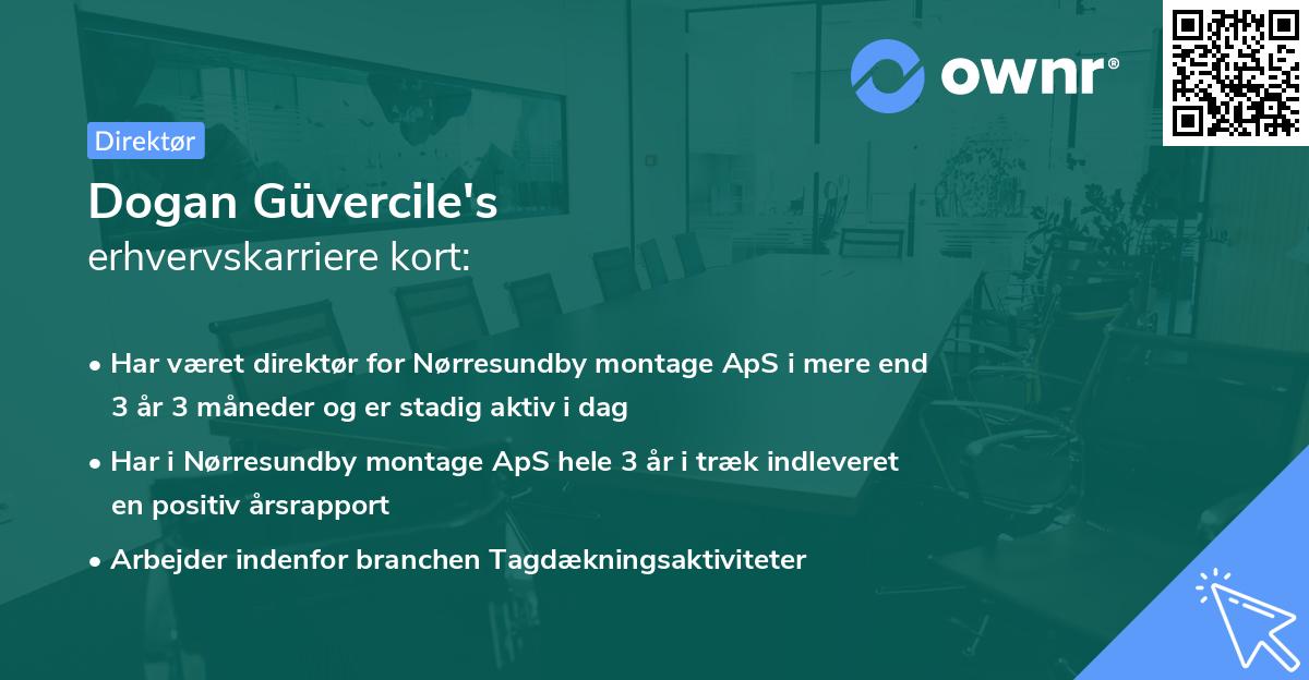 Dogan Güvercile's erhvervskarriere kort