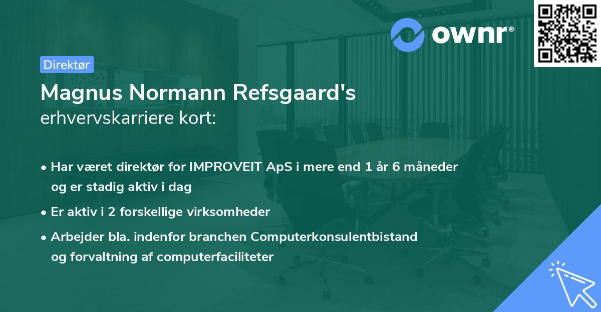 Magnus Normann Refsgaard's erhvervskarriere kort