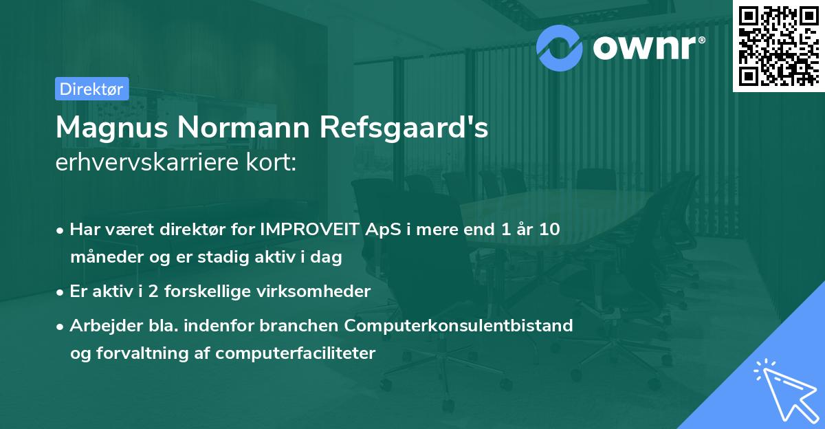 Magnus Normann Refsgaard's erhvervskarriere kort