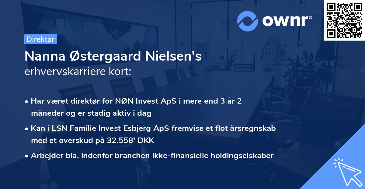 Nanna Østergaard Nielsen's erhvervskarriere kort