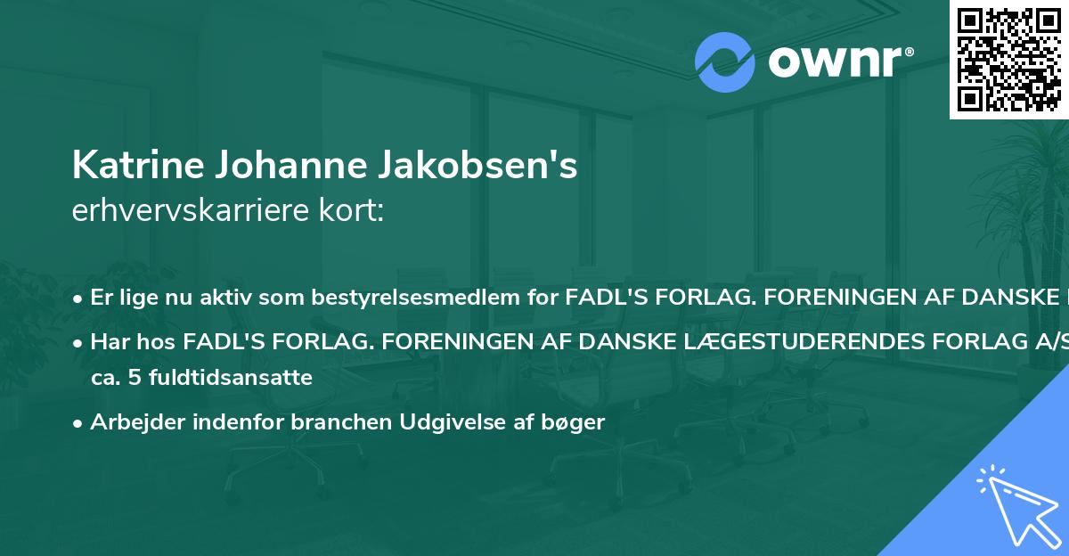 Katrine Johanne Jakobsen's erhvervskarriere kort