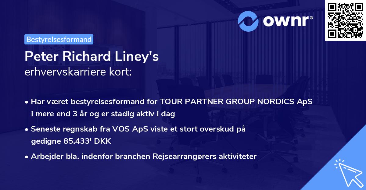 Peter Richard Liney's erhvervskarriere kort