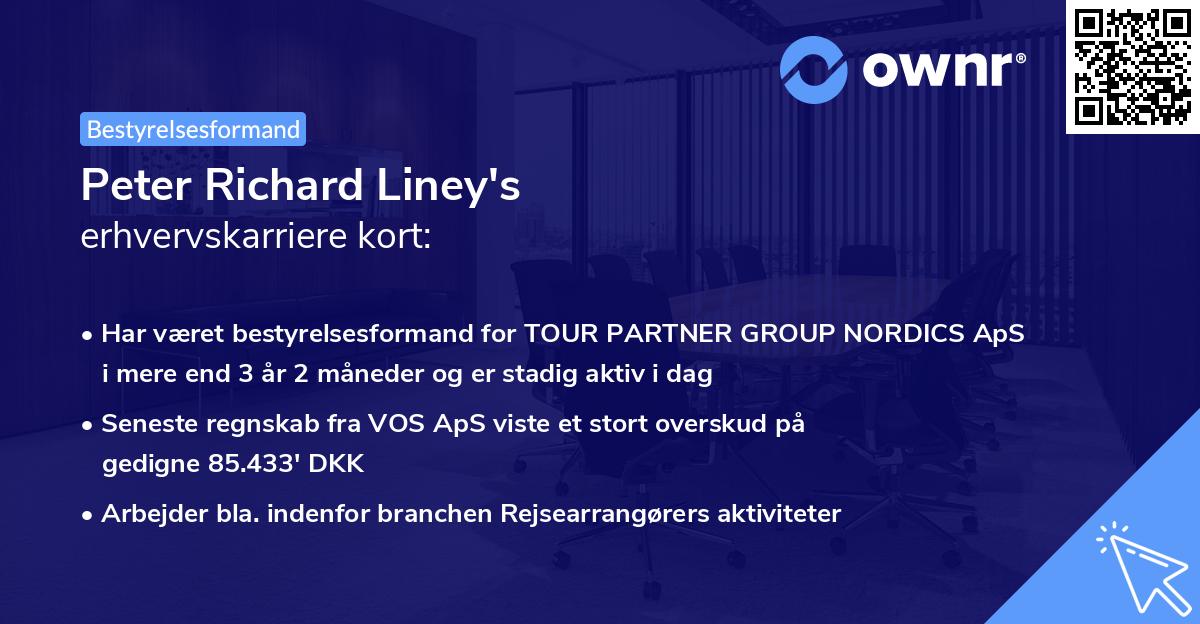Peter Richard Liney's erhvervskarriere kort