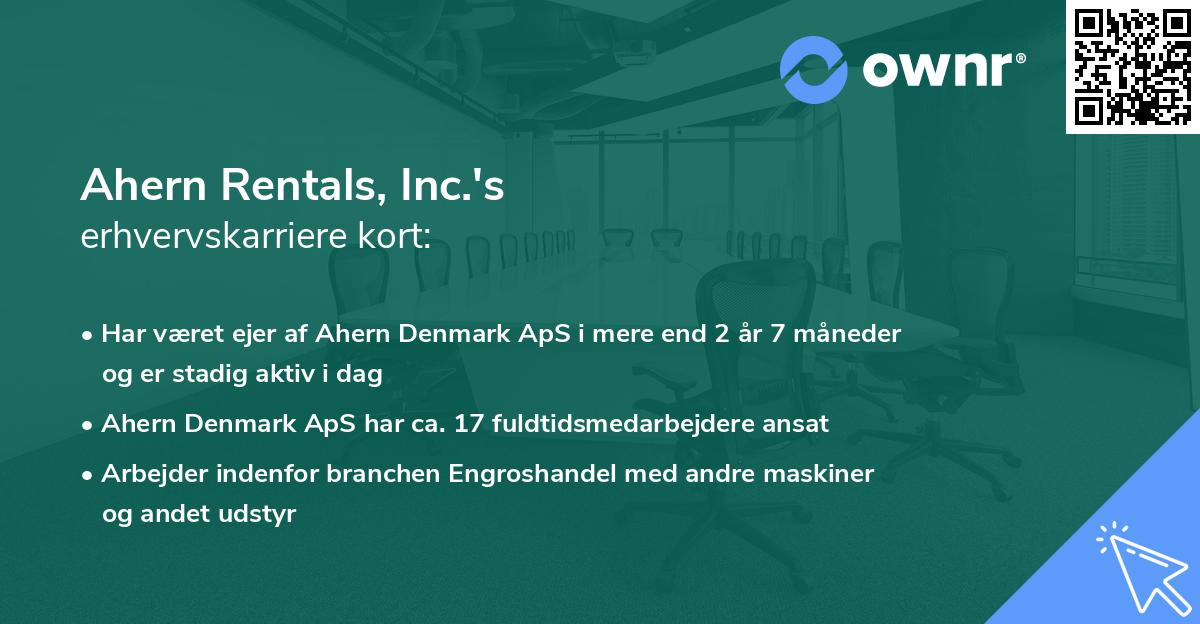 Ahern Rentals, Inc.'s erhvervskarriere kort