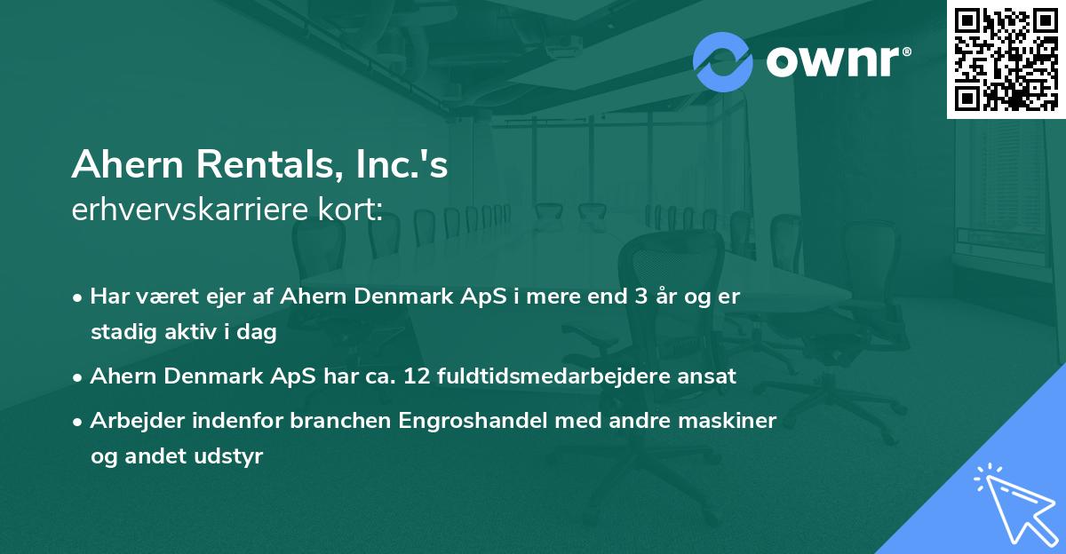 Ahern Rentals, Inc.'s erhvervskarriere kort
