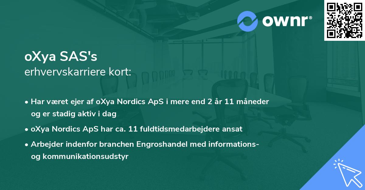 oXya SAS's erhvervskarriere kort