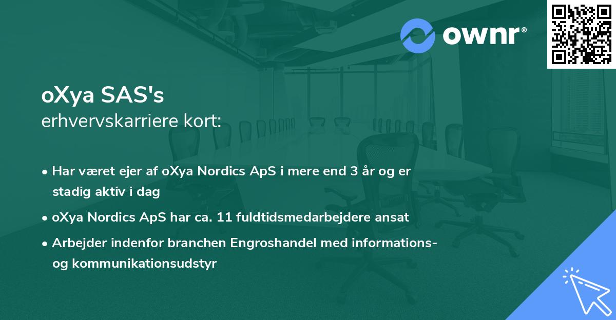 oXya SAS's erhvervskarriere kort