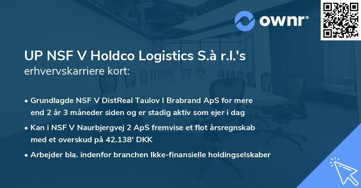 UP NSF V Holdco Logistics S.à r.l.'s erhvervskarriere kort