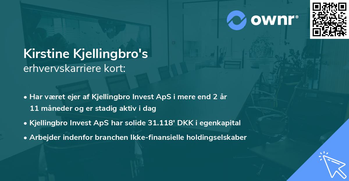Kirstine Kjellingbro's erhvervskarriere kort