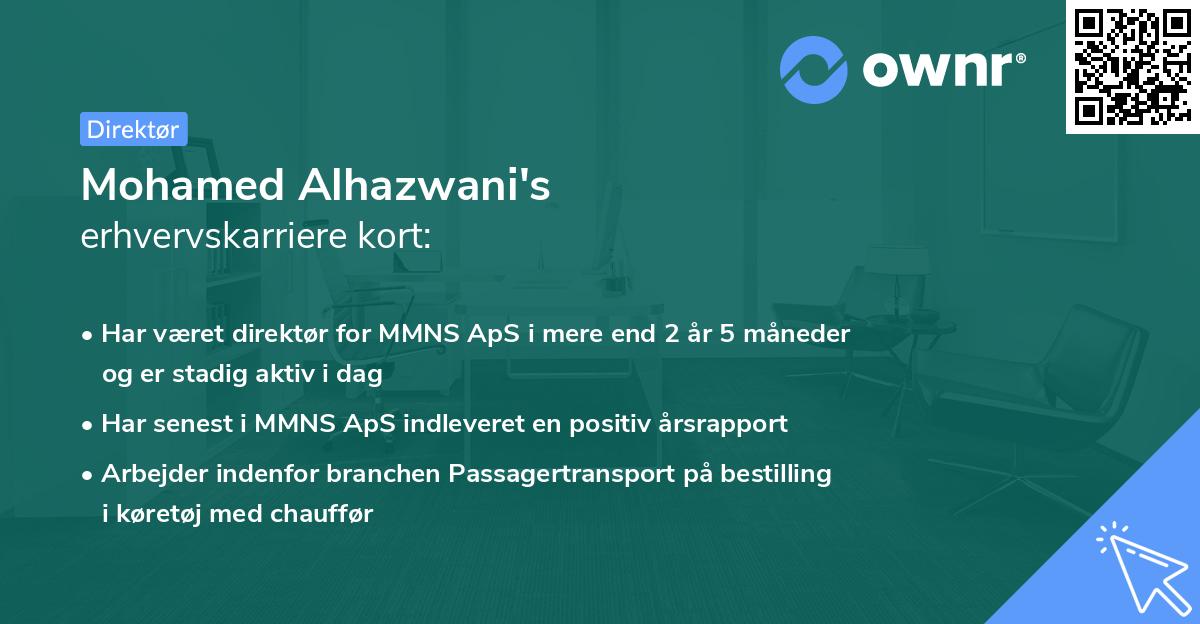 Mohamed Alhazwani's erhvervskarriere kort