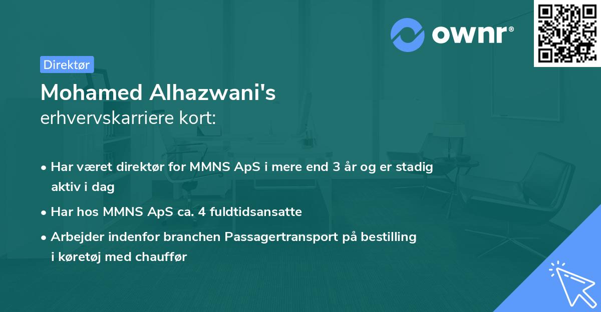 Mohamed Alhazwani's erhvervskarriere kort