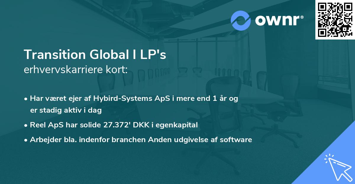 Transition Global I LP's erhvervskarriere kort