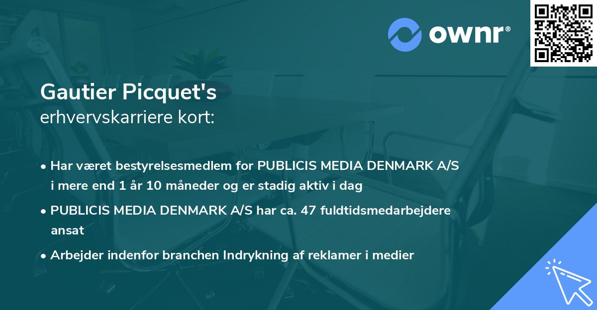 Gautier Picquet's erhvervskarriere kort