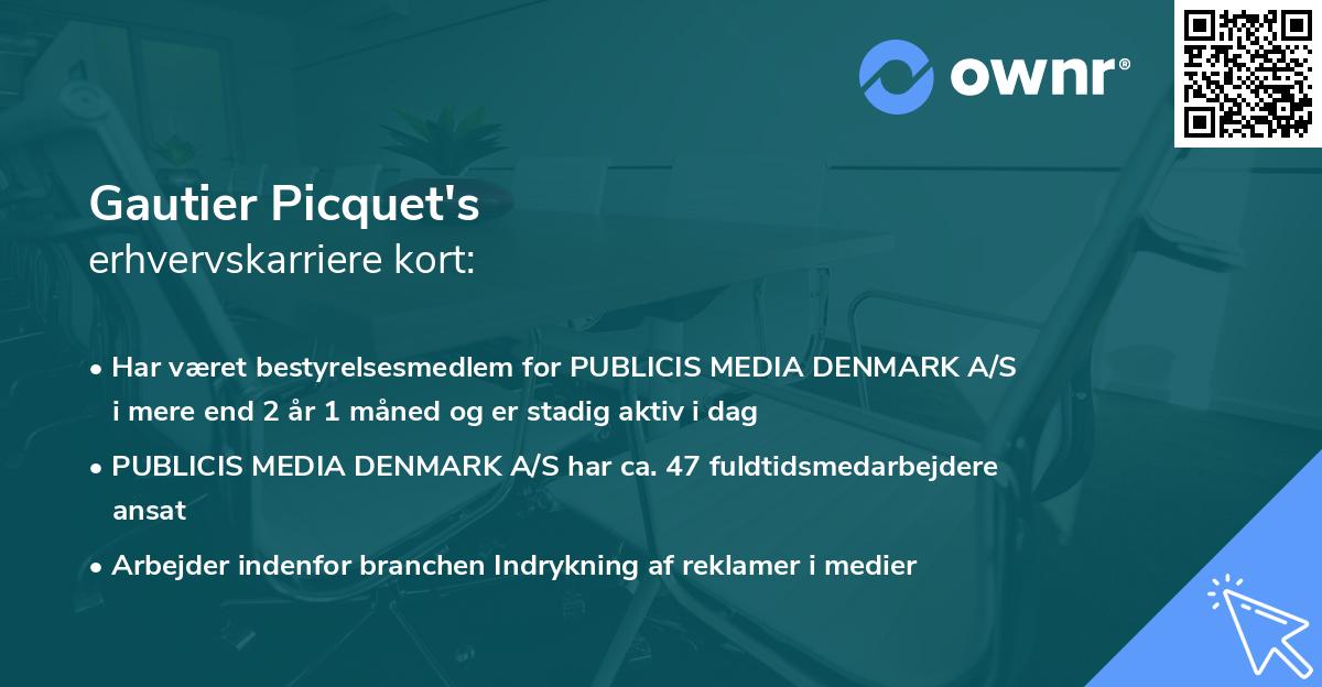 Gautier Picquet's erhvervskarriere kort