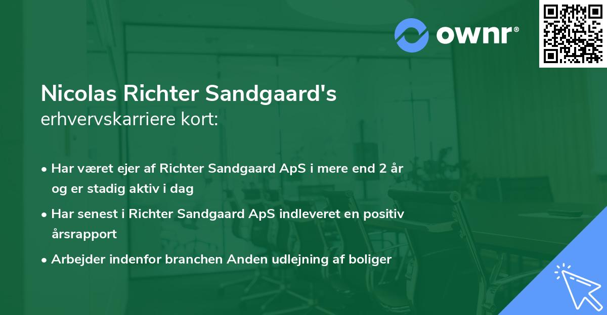 Nicolas Richter Sandgaard's erhvervskarriere kort