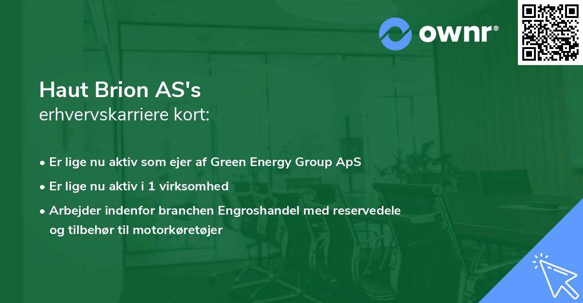 Haut Brion AS's erhvervskarriere kort