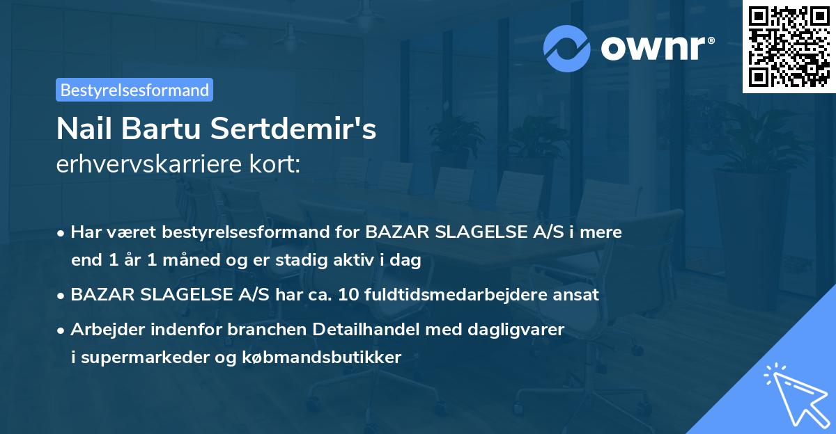Nail Bartu Sertdemir's erhvervskarriere kort