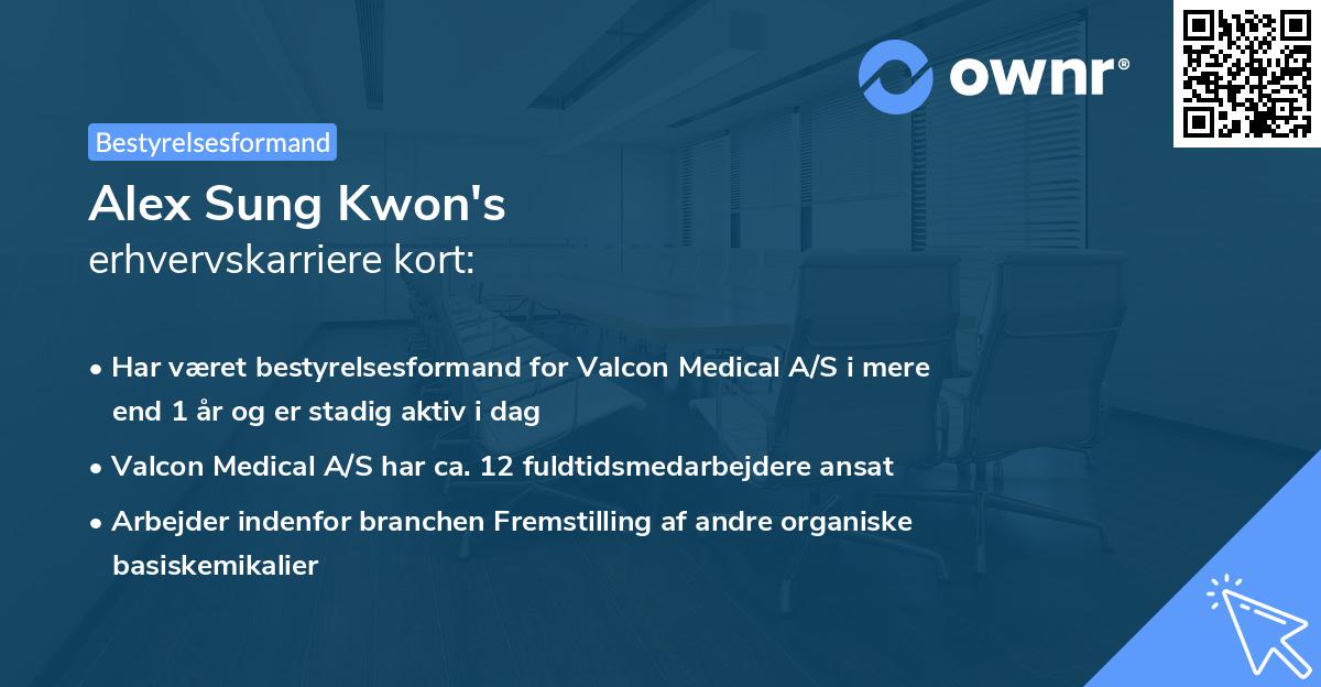 Alex Sung Kwon's erhvervskarriere kort