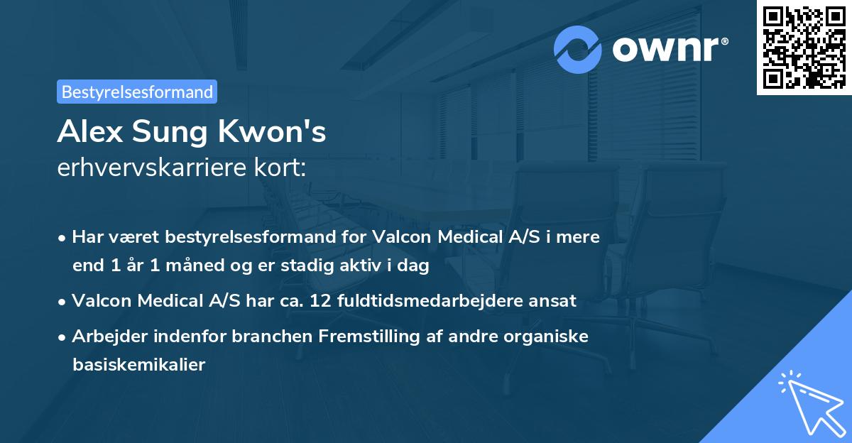 Alex Sung Kwon's erhvervskarriere kort