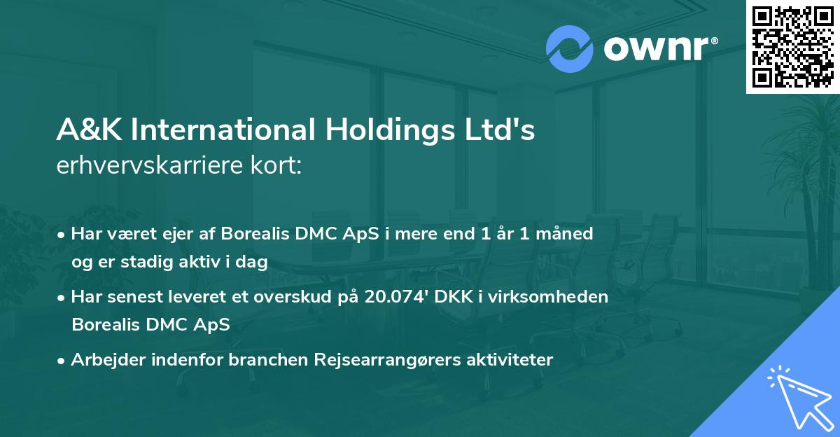 A&K International Holdings Ltd's erhvervskarriere kort