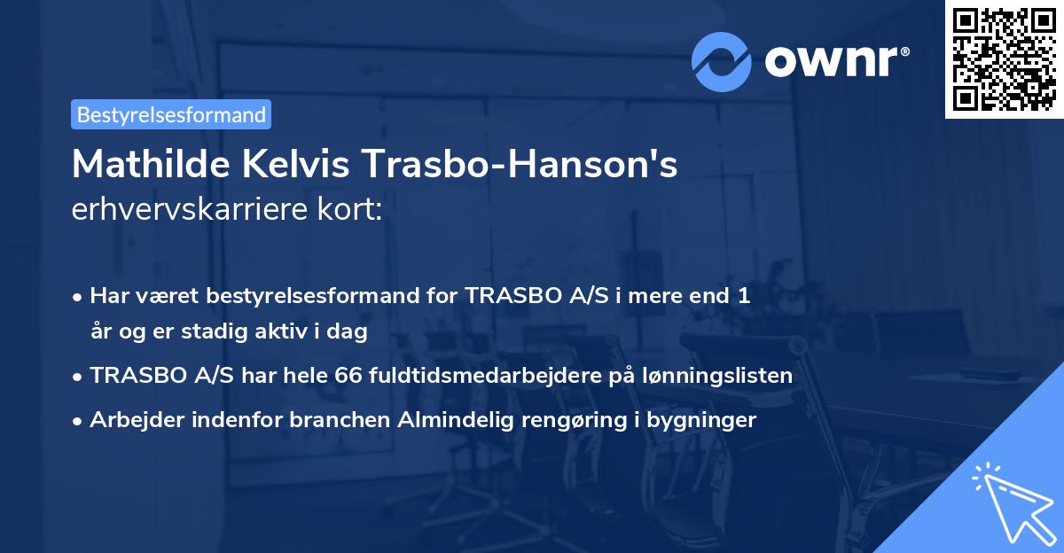 Mathilde Kelvis Trasbo-Hanson's erhvervskarriere kort