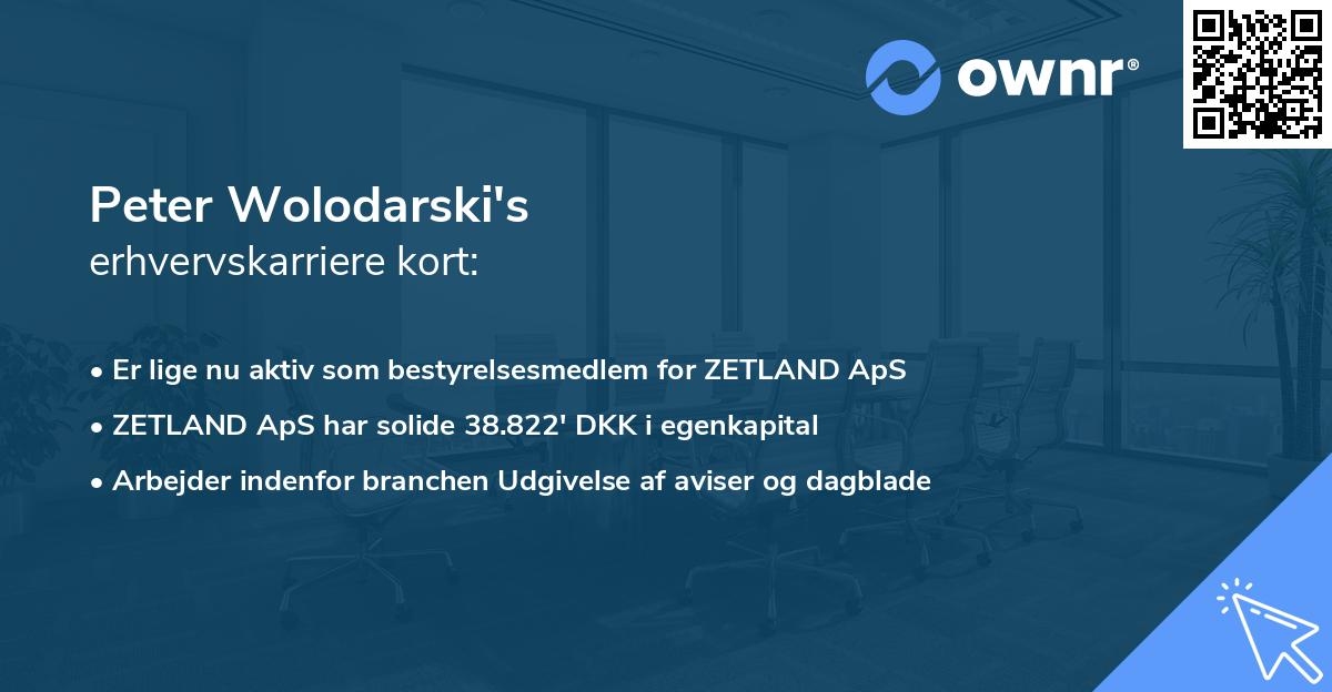 Peter Wolodarski's erhvervskarriere kort