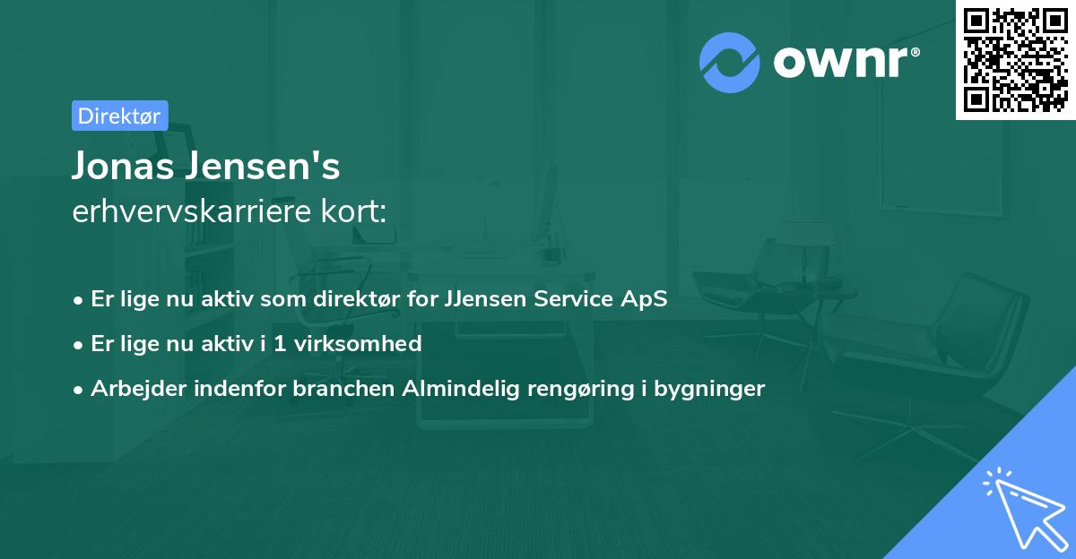 Jonas Jensen's erhvervskarriere kort