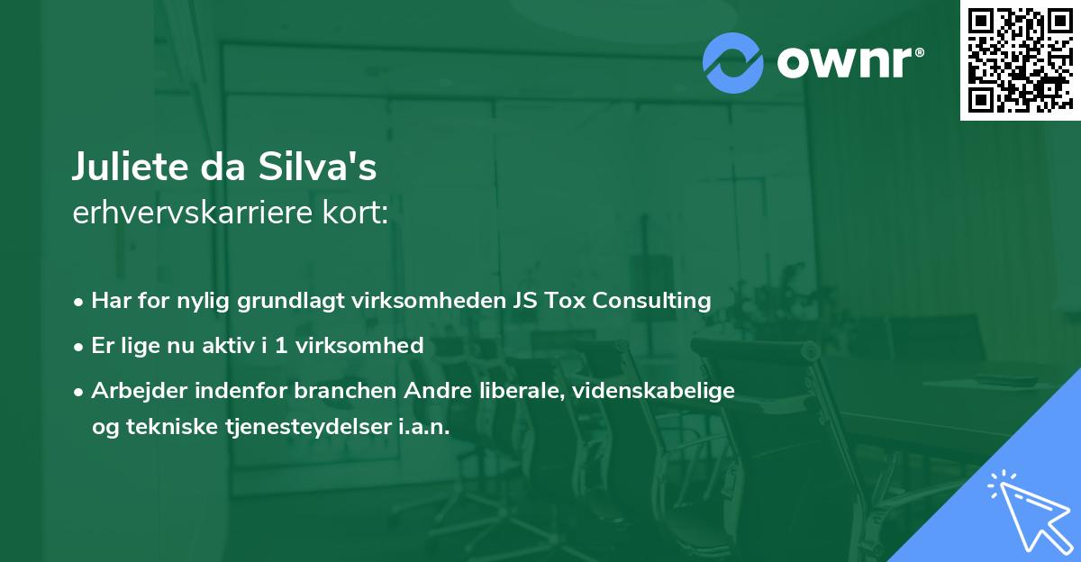 Juliete da Silva's erhvervskarriere kort