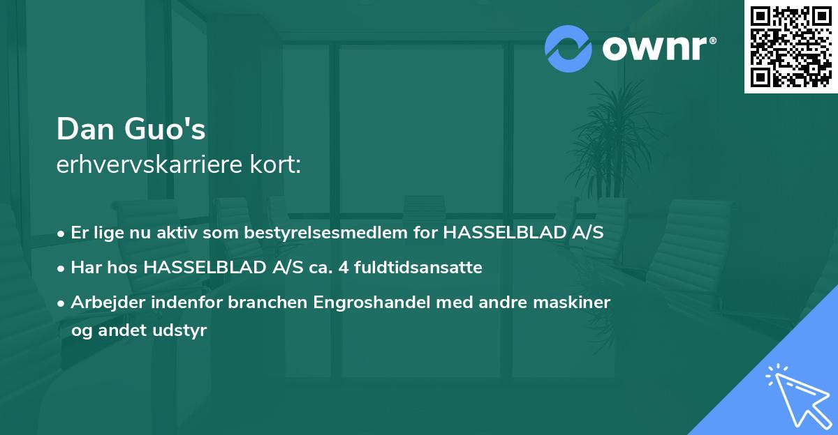Dan Guo's erhvervskarriere kort