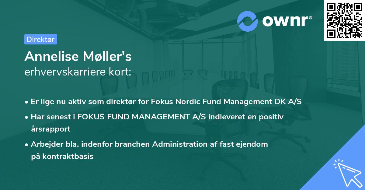 Annelise Møller's erhvervskarriere kort