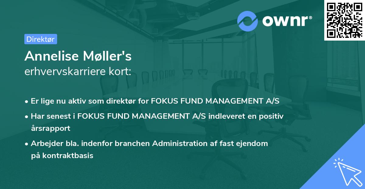 Annelise Møller's erhvervskarriere kort