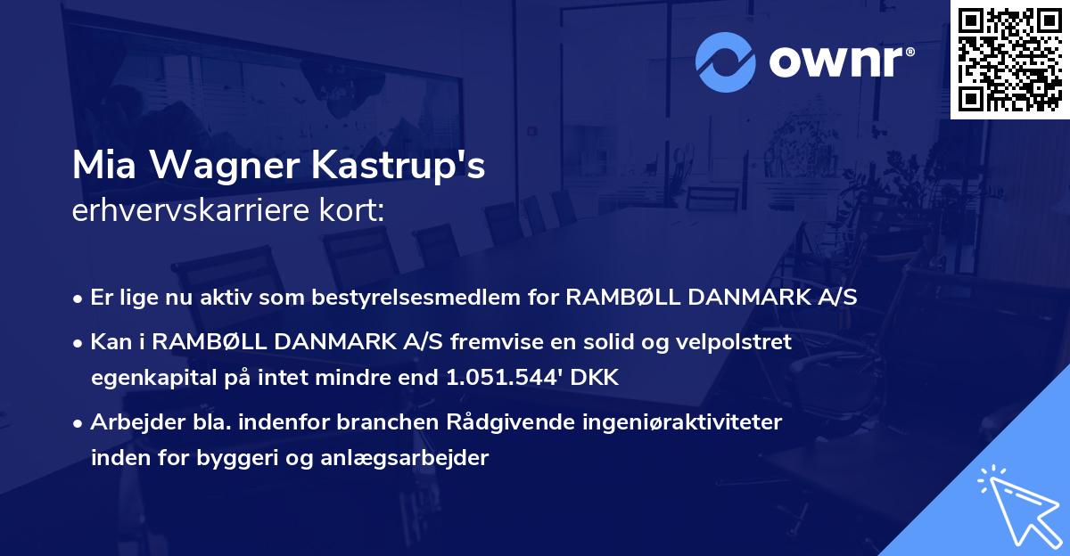 Mia Wagner Kastrup's erhvervskarriere kort