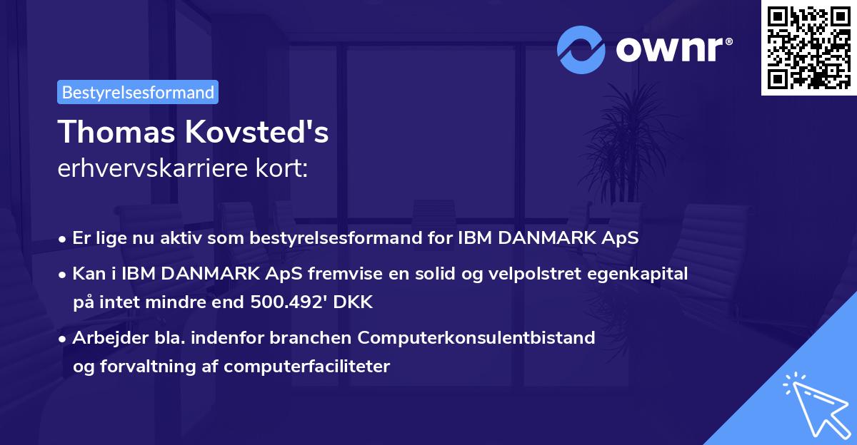 Thomas Kovsted's erhvervskarriere kort