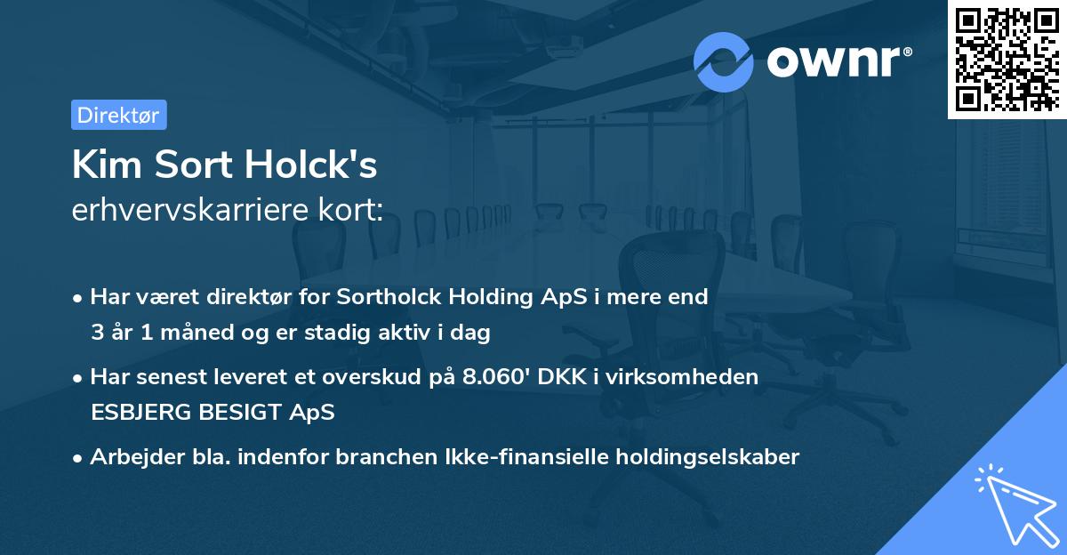 Kim Sort Holck's erhvervskarriere kort