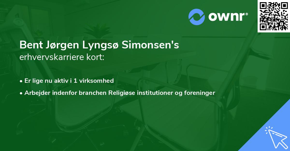 Bent Jørgen Lyngsø Simonsen's erhvervskarriere kort