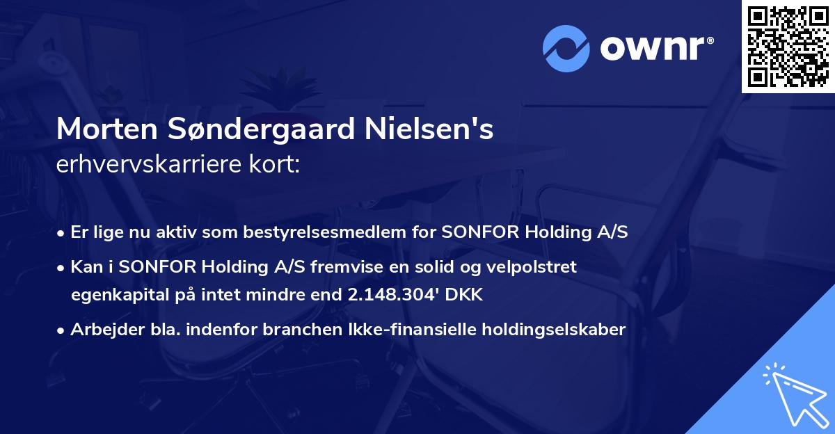 Morten Søndergaard Nielsen's erhvervskarriere kort