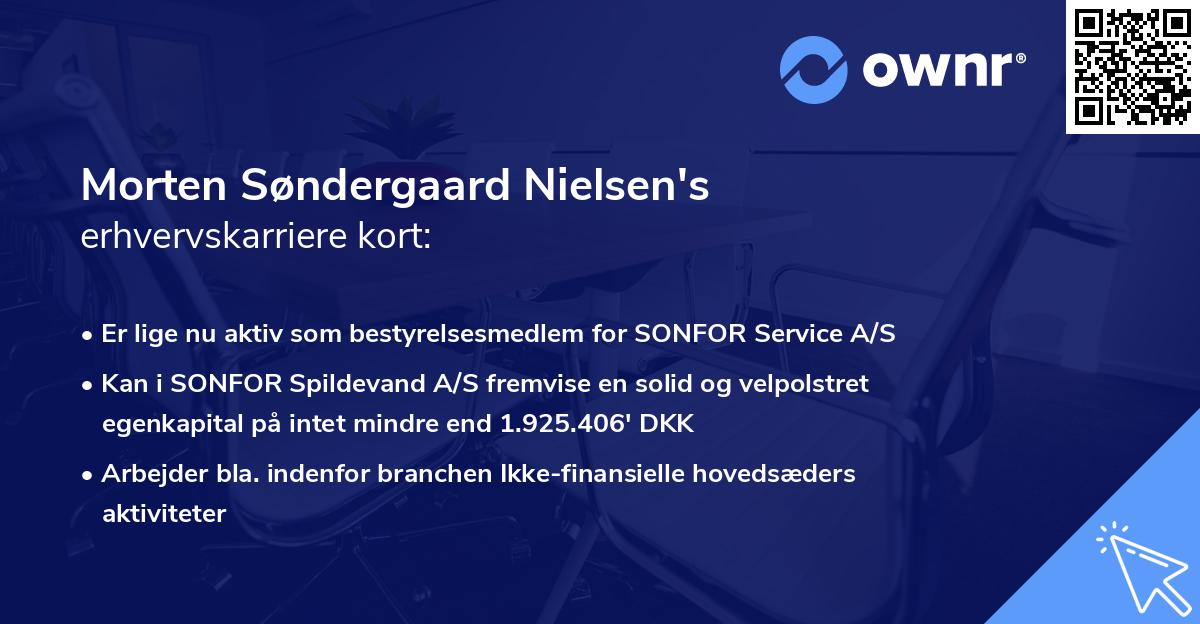 Morten Søndergaard Nielsen's erhvervskarriere kort