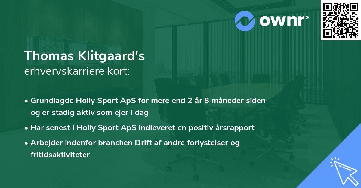 Thomas Klitgaard's erhvervskarriere kort