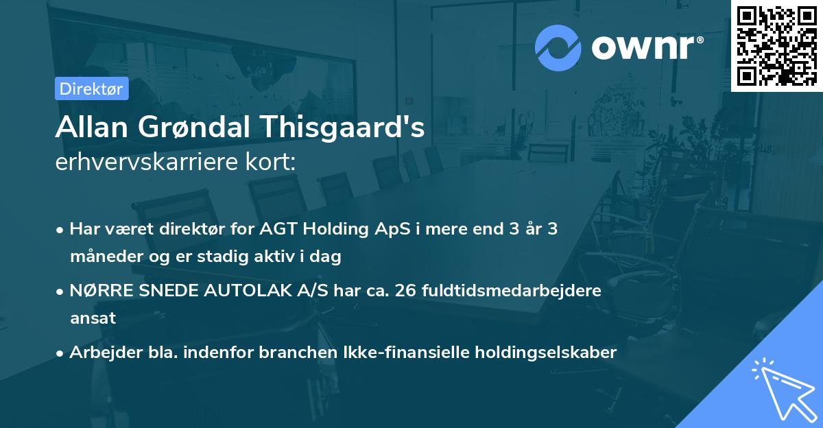 Allan Grøndal Thisgaard's erhvervskarriere kort