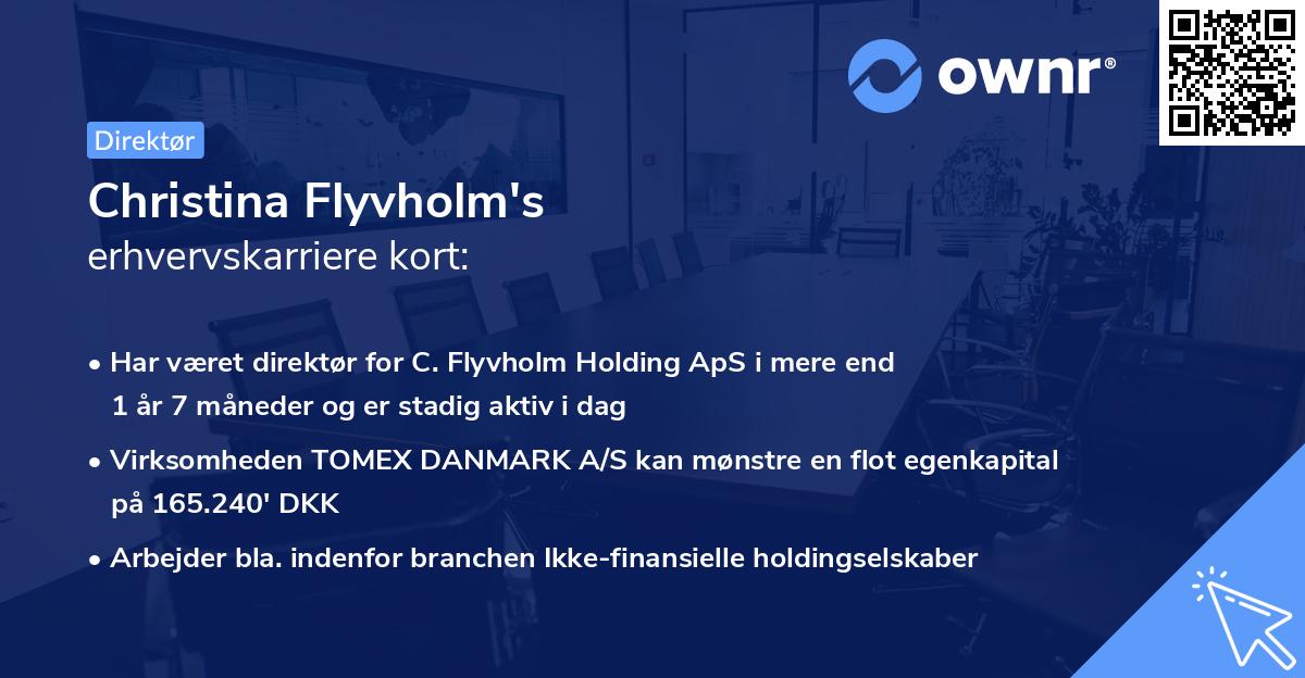 Christina Flyvholm's erhvervskarriere kort
